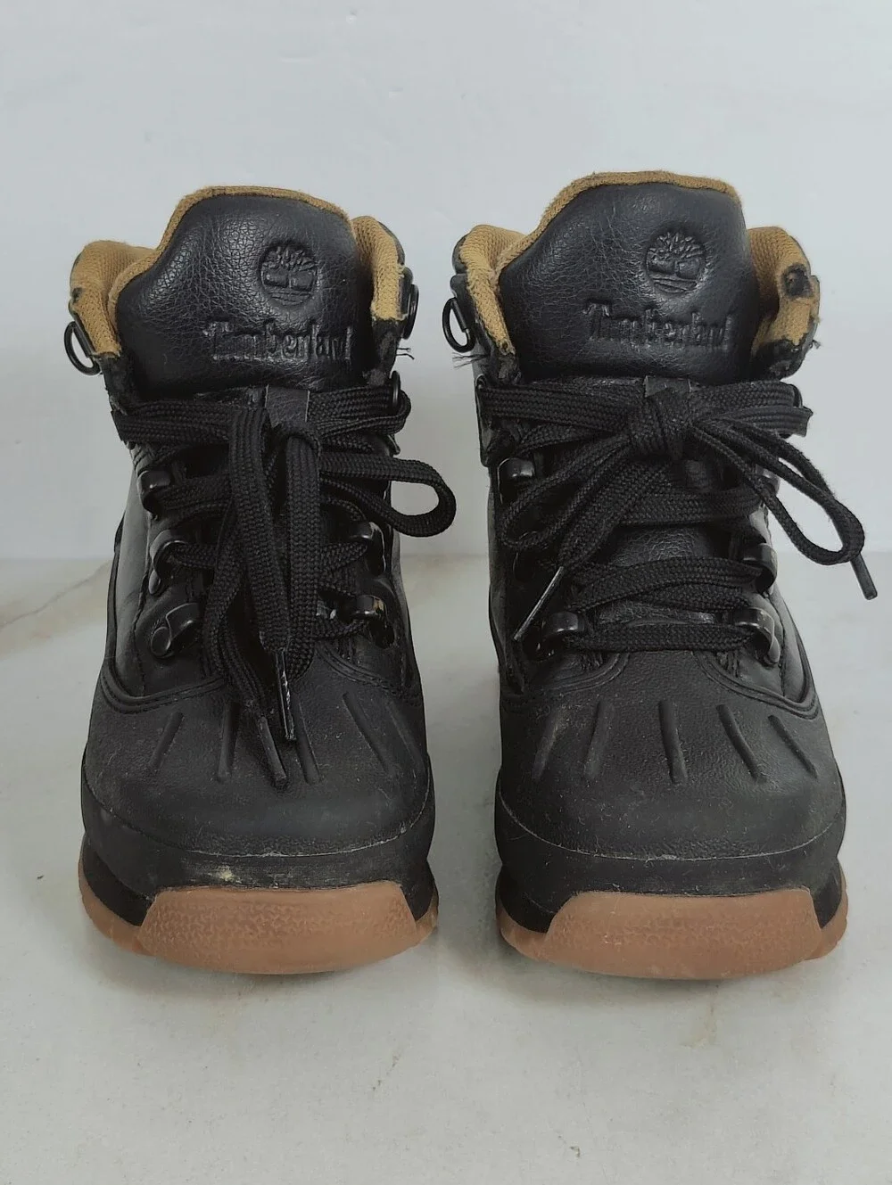Timberland Toddler Kids Euro Hiker Shell Toe Boots, Black, Sz 13.5